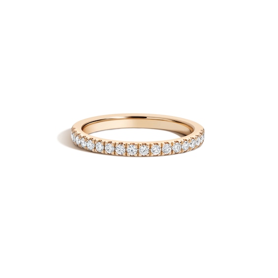 Zales x Shahla 1/4 CT. T.w. Certified Lab-Grown Diamond Zaha PavÃ© Band in 18K Gold (F/Vs2)