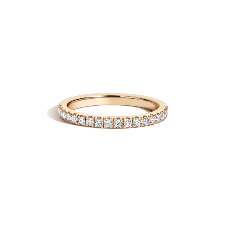 Main Image 1 of Zales x SHAHLA 1/4 CT. T.W. Certified Lab-Grown Diamond Zaha Pavé Band in 18K Gold (F/VS2)