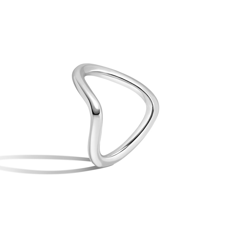 Main Image 2 of Zales x SHAHLA Zaha Dip Band in Platinum
