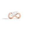 Thumbnail Image 1 of Zales x SHAHLA 2 CT. Certified Marquise Lab-Grown Diamond Solitaire Zaha Infinity Ring in 14K Rose Gold