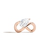 Thumbnail Image 1 of Zales x SHAHLA 2 CT. Certified Pear Lab-Created Diamond Solitaire Zaha Infinity Ring in 14K Rose Gold