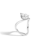 Thumbnail Image 2 of Zales x SHAHLA 1-1/2 CT. Certified Pear-Shaped Lab-Grown Diamond Solitaire Zaha Dip Engagement Ring in 14K White Gold