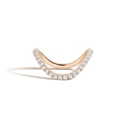 Zales x SHAHLA 1/4 CT. Certified Lab-Grown Diamond Pavé Zaha Dip Ring in 14K Gold (F/VS2)