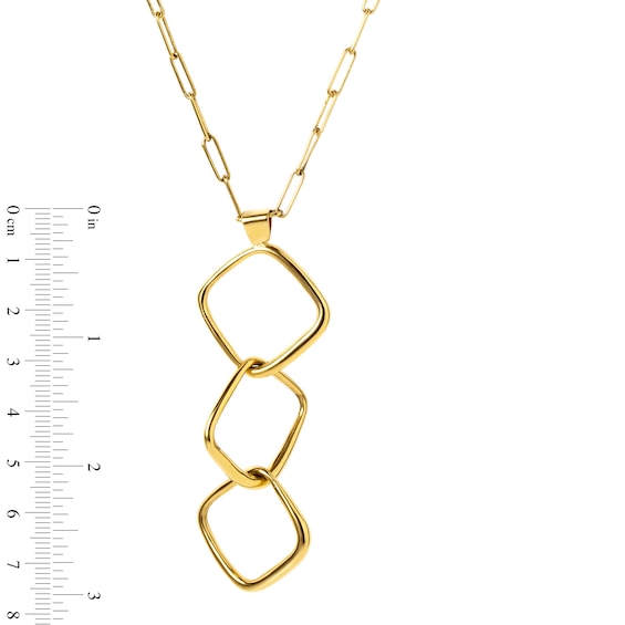 Zales x Soko Laini Dangle Necklace in Brass with 24K Gold Plate - 18.5"