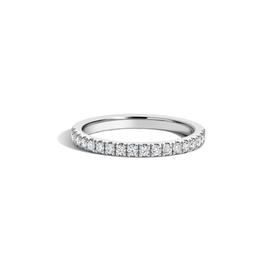 Zales x Shahla 1/4 CT. Certified Lab-Grown Diamond Zaha Pavé Band in Platinum (F/Vs2)
