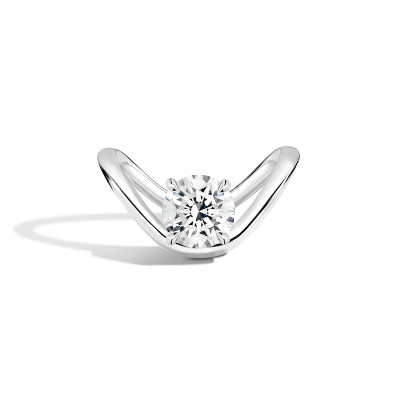 Main Image 1 of Zales x SHAHLA 2 CT. Certified Lab-Grown Diamond Solitaire Dip Engagement Ring in 14K White Gold (F/VS2)