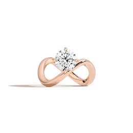 Zales x SHAHLA 2 CT. Certified Lab-Grown Diamond Solitaire Infinity Ring in 14K Rose Gold (F/VS2)