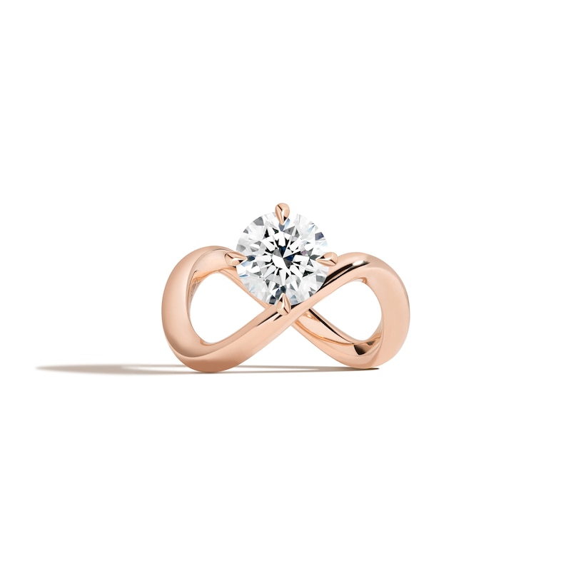 Main Image 1 of Zales x SHAHLA 2 CT. Certified Lab-Grown Diamond Solitaire Infinity Ring in 14K Rose Gold (F/VS2)