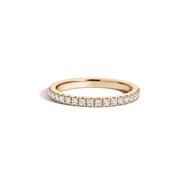 Zales x SHAHLA 1/4 CT. Certified Lab-Created Diamond Zaha Pavé Band in 14K Gold (F/VS2)