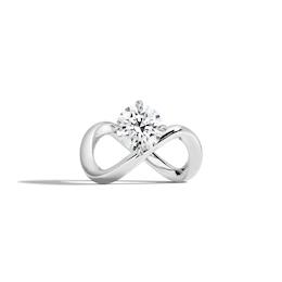 Zales x SHAHLA 2 CT. Certified Lab-Grown Diamond Solitaire Infinity Ring in 14K White Gold (F/VS2)