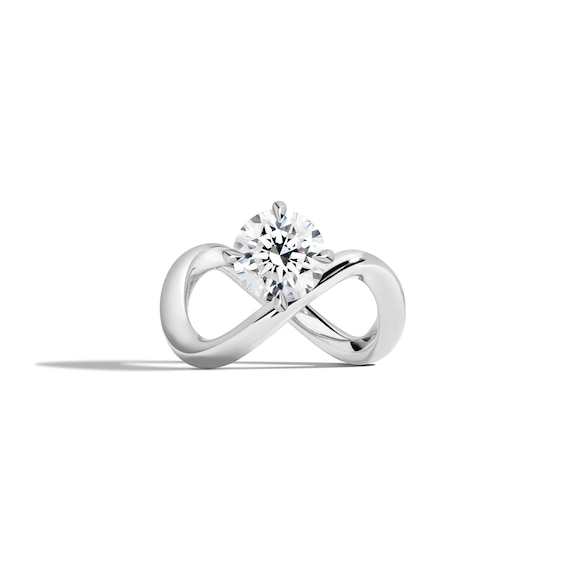 Zales x Shahla 2 CT. Certified Lab-Grown Diamond Solitaire Infinity Ring in 14K White Gold (F/Vs2)