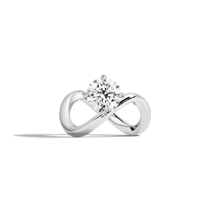 Main Image 1 of Zales x SHAHLA 2 CT. Certified Lab-Grown Diamond Solitaire Infinity Ring in 14K White Gold (F/VS2)