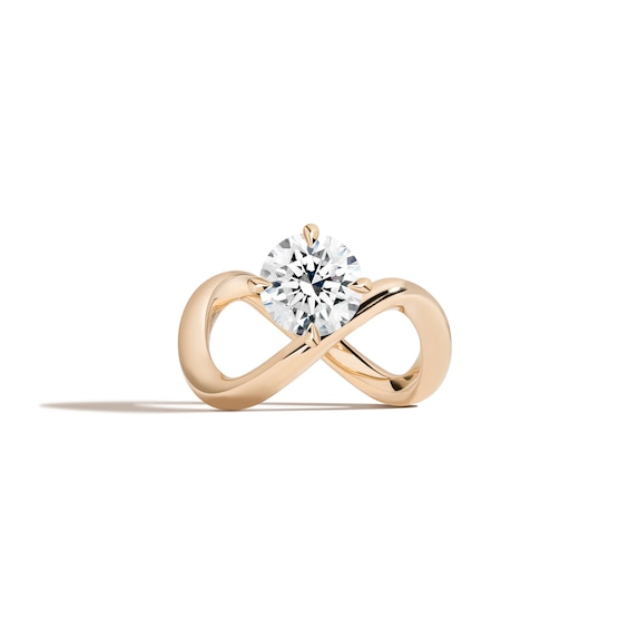 Zales x Shahla 2 CT. Certified Lab-Grown Diamond Solitaire Infinity Ring in 18K Gold (F/Vs2)