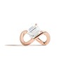 Thumbnail Image 1 of Zales x SHAHLA 2 CT. Certified Emerald Lab-Grown Diamond Solitaire Zaha Infinity Ring in 14K Rose Gold