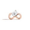 Thumbnail Image 1 of Zales x SHAHLA 2 CT. Certified Cushion Lab-Grown Diamond Solitaire Zaha Infinity Ring in 14K Rose Gold