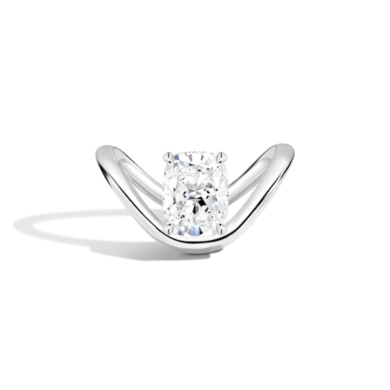 Zales x Shahla CT. Certified Cushion-Cut Lab-Grown Diamond Solitaire Dip Engagement Ring in 14K Gold (F/Vs2
