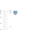 Thumbnail Image 5 of Heart-Shaped Swiss Blue Topaz and White Lab-Created Sapphire Pendant, Ring and Stud Earrings Set in Sterling Silver