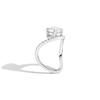 Thumbnail Image 2 of Zales x SHAHLA 2-1/3 CT. T.W. Certified Lab-Grown Diamond Zaha Dip Pavé Engagement Ring in 14K White Gold (F/VS2)