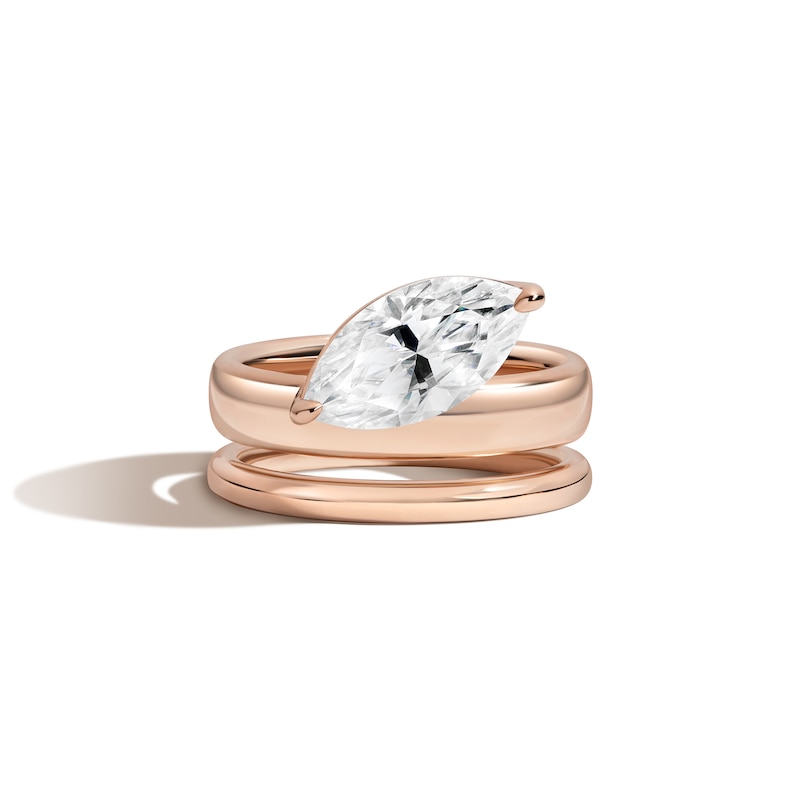 Main Image 1 of Zales x SHAHLA 2 CT. Certified Marquise Lab-Grown Diamond Solitaire Double Donut Engagement Ring in 14K Rose Gold