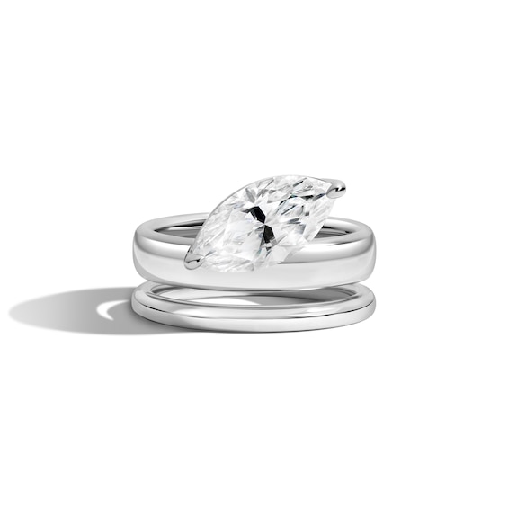 Zales x Shahla 2 CT. Certified Marquise Lab-Grown Diamond Solitaire Double Donut Engagement Ring in Platinum