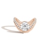 Thumbnail Image 3 of Zales x SHAHLA 2-1/3 CT. T.W. Certified Lab-Grown Diamond Zaha Dip Pavé Engagement Ring in 14K Rose Gold (F/VS2)