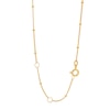 Thumbnail Image 3 of Jade and 1/10 CT. T.W. Diamond Cuff Bar Necklace in 10K Gold