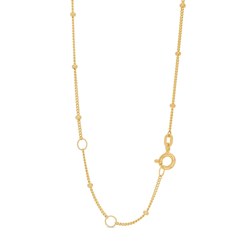 Main Image 3 of Jade and 1/10 CT. T.W. Diamond Cuff Bar Necklace in 10K Gold