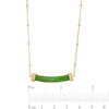Thumbnail Image 4 of Jade and 1/10 CT. T.W. Diamond Cuff Bar Necklace in 10K Gold