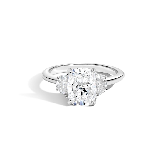 Zales x Shahla Certified Lab-Grown Center Diamond 2-1/3 CT. T.w. Arch Three Stone Engagement Ring in 14K White Gold