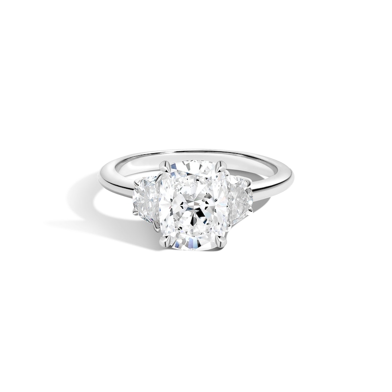 Main Image 1 of Zales x SHAHLA Certified Lab-Grown Center Diamond 2-1/3 CT. T.W. Arch Three Stone Engagement Ring in 14K White Gold