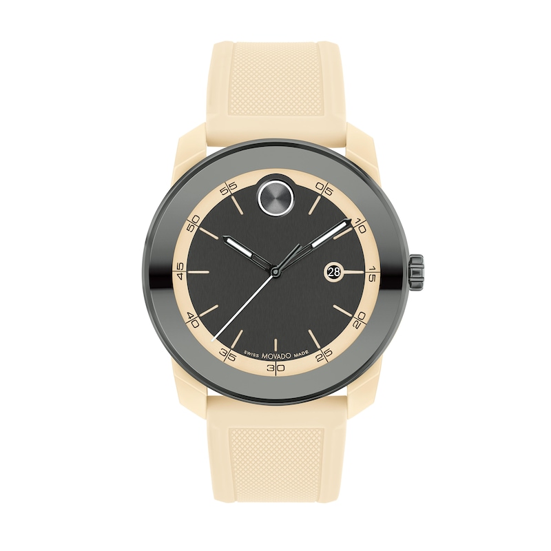 Main Image 1 of Men's Movado Bold TR90 Grey IP Watch with Sand Silicone Strap and Grey Dial (Model: 3601207)