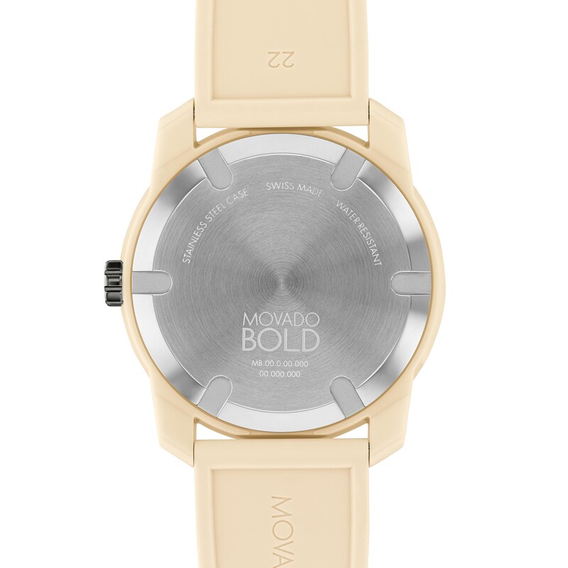 Main Image 3 of Men's Movado Bold TR90 Grey IP Watch with Sand Silicone Strap and Grey Dial (Model: 3601207)