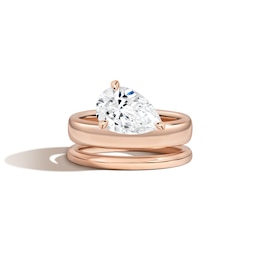Zales x SHAHLA 2 CT. Certified Pear Lab-Grown Diamond Solitaire Double Donut Engagement Ring in 14K Rose Gold