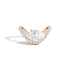 Thumbnail Image 1 of Zales x SHAHLA 2-1/4 CT. T.W. Certified Pear-Shaped Lab-Grown Diamond Zaha Dip Pavé Engagement Ring in 14K Rose Gold