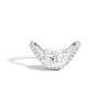 Thumbnail Image 1 of Zales x SHAHLA 2-1/4 CT. T.W. Certified Cushion-Cut Lab-Grown Diamond Zaha Dip Pavé Engagement Ring in 14K White Gold