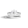 Thumbnail Image 1 of Zales x SHAHLA 2 CT. Certified Cushion Lab-Grown Diamond Solitaire Double Donut Engagement Ring in 14K White Gold