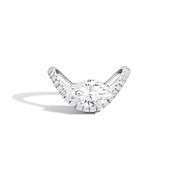 Zales x SHAHLA 2-1/4 CT. T.W. Certified Marquise Lab-Grown Diamond Zaha Dip Pavé Engagement Ring in 14K White Gold