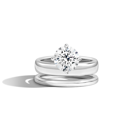 Zales x Shahla 2 CT. Certified Lab-Grown Diamond Solitaire Double Donut Engagement Ring in 14K White Gold (F/Vs2)