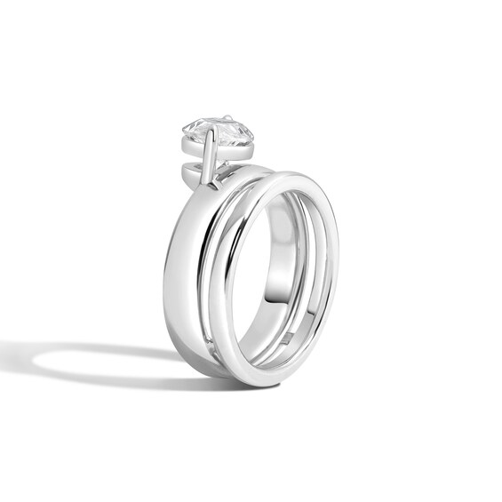 Zales x Shahla 2 CT. Certified Lab-Grown Diamond Solitaire Double Donut Engagement Ring in 14K White Gold (F/Vs2)