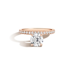 Zales x SHAHLA 2-1/4 CT. T.W. Certified Lab-Grown Diamond Cantilever Pavé Engagement Ring in 14K Rose Gold (F/VS2)