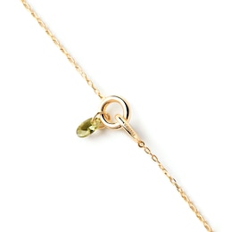 PDPAOLA™ at Zales Oval Green Cubic Zirconia Dangle Interlocking Circles Bracelet in Sterling Silver with 18K Gold Plate