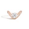 Thumbnail Image 1 of Zales x SHAHLA 2 CT. Certified Lab-Grown Diamond Solitaire Zaha Dip Engagement Ring in 14K Rose Gold (F/VS2)