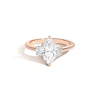 Thumbnail Image 1 of Zales x SHAHLA Certified Lab-Grown Center Diamond 2-1/3 CT. T.W. Arch Three Stone Engagement Ring in 14K Rose Gold