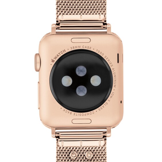 Ladies' Coach Apple Straps Rose-Tone Mesh Interchangeable Replacement Band Smart Watch Attachment (Model: 14700240)