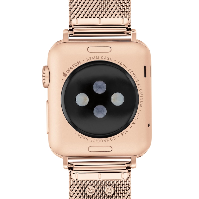 Ladies' Coach Apple Straps Rose-Tone Mesh Interchangeable Replacement Band Smart Watch Attachment (Model: 14700240)