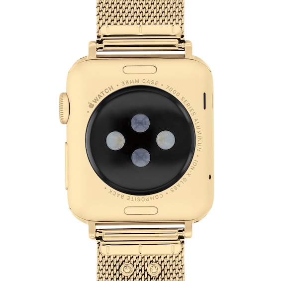 Ladies' Coach Apple Straps Gold-Tone Mesh Interchangeable Replacement Band Smart Watch Attachment (Model: 14700255)