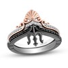 Thumbnail Image 1 of Enchanted Disney 1/5 CT. T.W. Diamond Tiara and Trident Two Piece Ring Set in Sterling Silver and 10K Rose Gold