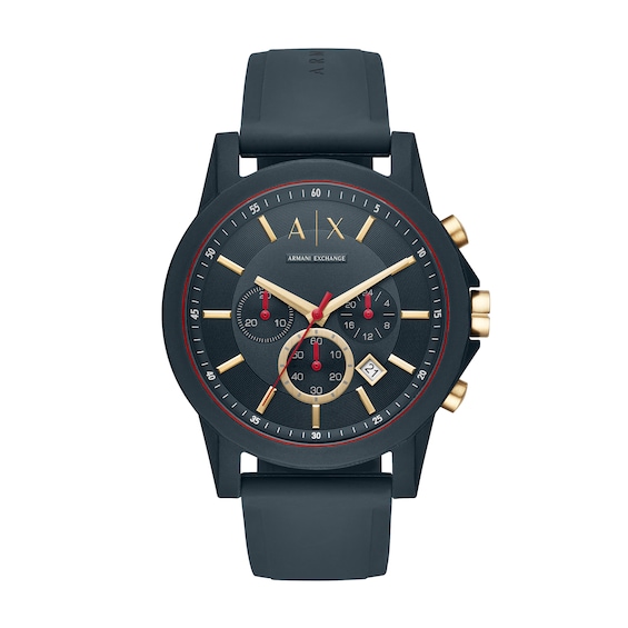 Men's Armani Exchange Chronograph Watch with Blue Dial (Model: Ax1335)