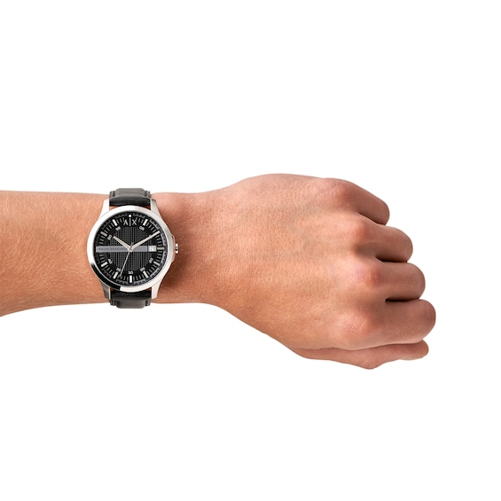 Menâs Armani Exchange Watch with Black Dial (Model: Ax2101)