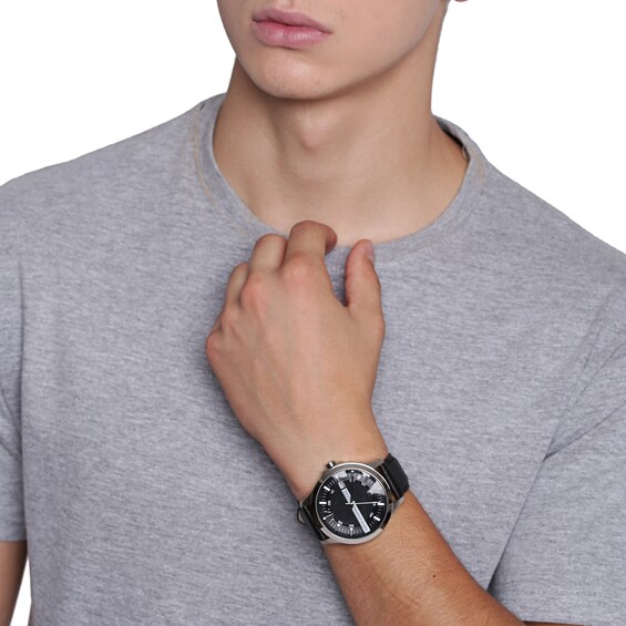 Menâs Armani Exchange Watch with Black Dial (Model: Ax2101)